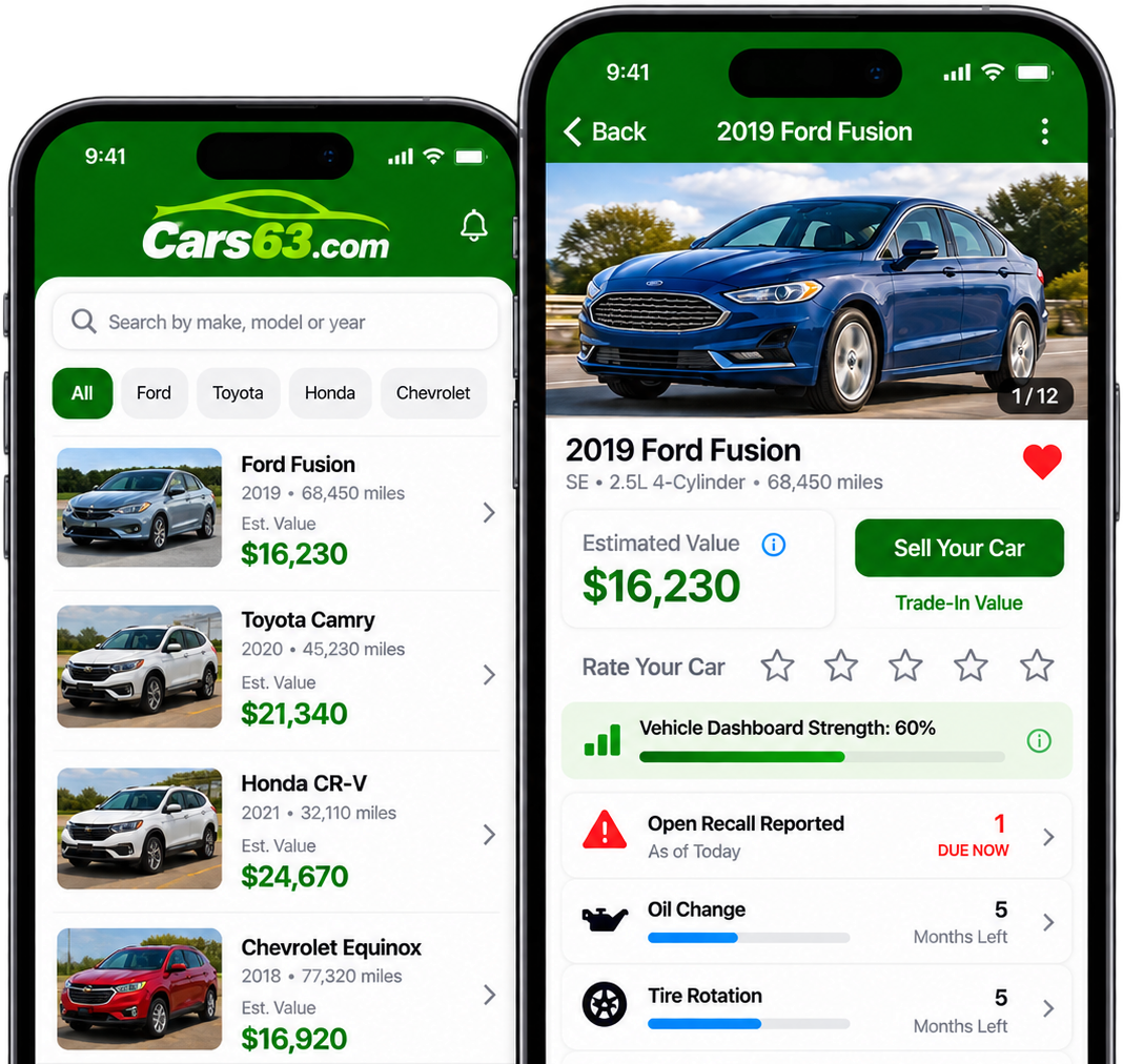 CARFAX Car Care App Mockup